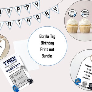 Gorilla Tag print out birthday bundle
