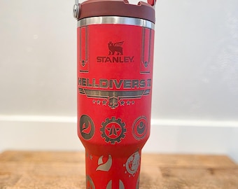 Stanley Helldiver - Vaso Helldiver - Stanley Helldiver grabado con láser - Taza personalizada Helldiver - Stanley Gamer