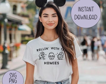 Rollin with the Homies PNG SVG y JPG Descarga digital - Diseño de camisa inspirado