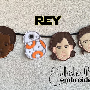 ITH Star Wars Rey Bunting/ Garland - Machine Embroidery Design
