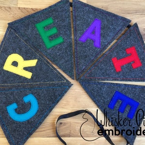 ITH Fast Easy Applique Triangle Bunting/ Garland Package - 48 Different Designs - Machine Embroidery Design