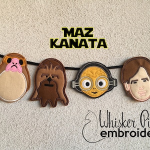 ITH Star Wars Maz Kanata Bunting/ Garland - Machine Embroidery Design