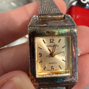 Two tone GRUEN watch japenese quartz