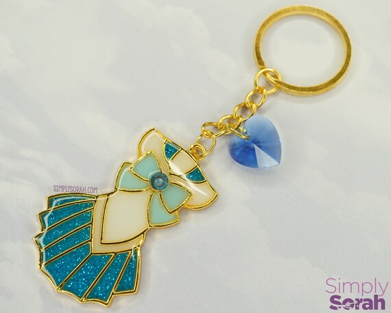 Magical Girl Anime girly present Japan Kawaii cute Manga Michiru Kaioh Gift Sailor Neptune Uniform UV Resin Keychain