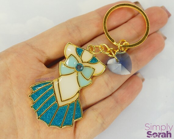 Magical Girl Anime girly present Japan Kawaii cute Manga Michiru Kaioh Gift Sailor Neptune Uniform UV Resin Keychain