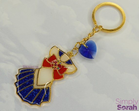 Magical Girl Anime girly present Japan Kawaii cute Manga Michiru Kaioh Gift Sailor Neptune Uniform UV Resin Keychain