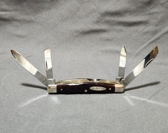 Vintage Case XX USA 4 Blade Medium Congress Pocket Knife 64052, 6 Dot, 1974