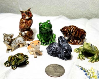 Figuras de animales en miniatura vintage -Elige 1-