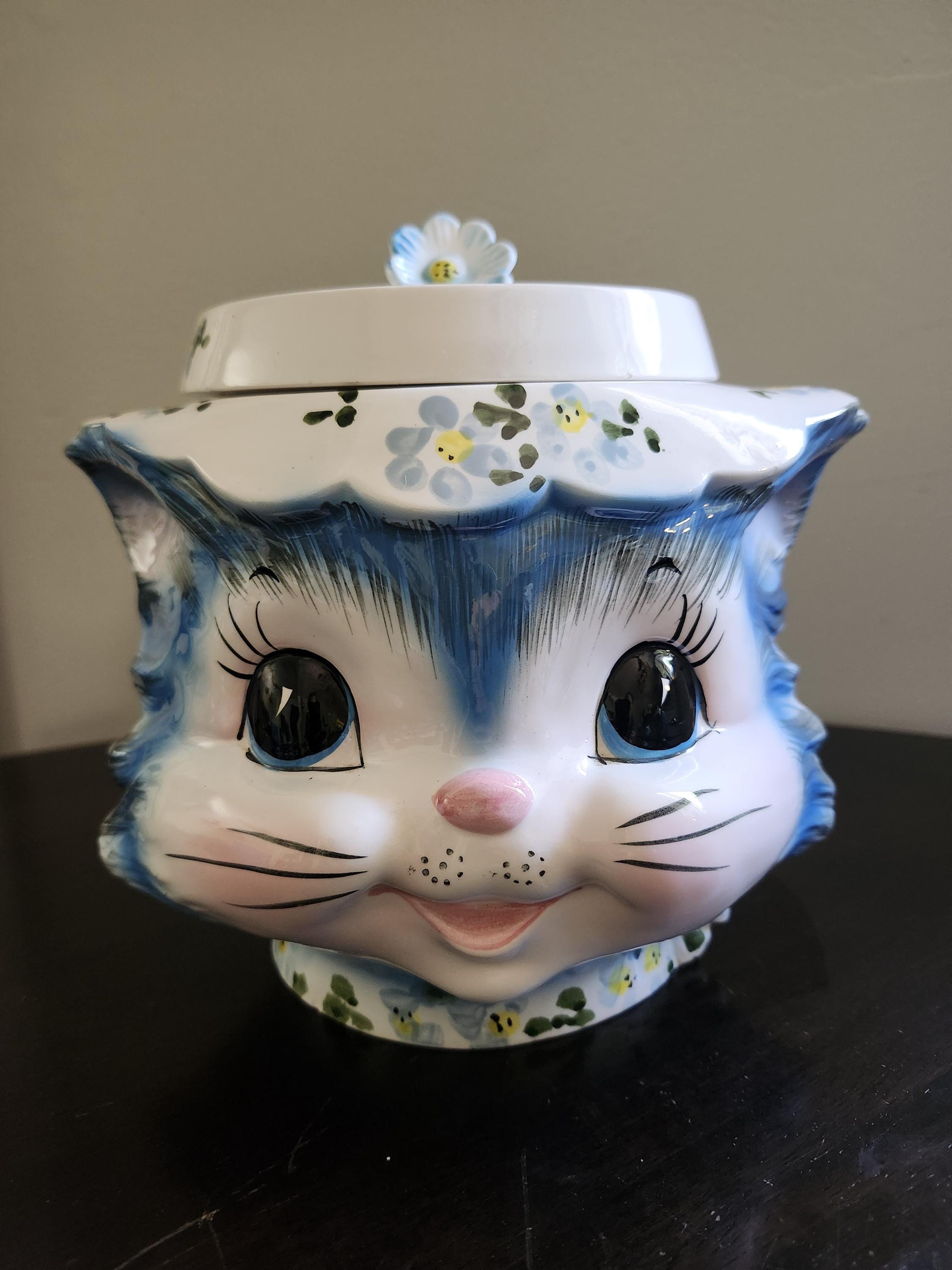 Lefton Miss Kitty Cookie Jar - Etsy