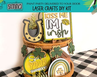 St Patricks Day Tiered Tray DIY Kit | St Patricks Day Signs DIY | St Patricks Day Decor