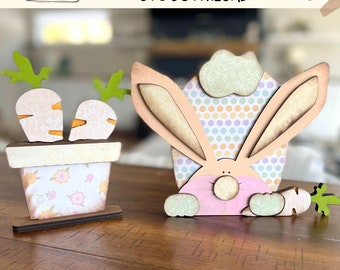 Wooden Crate Easter Bunny SVG: Laser Cut File