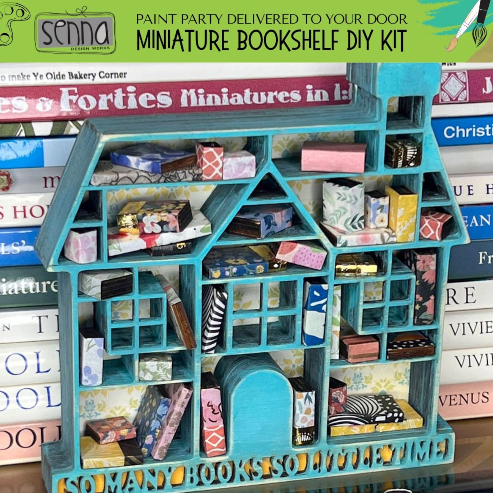 Miniature Bookshelf DIY Kits; Craft DIY Kit; Dollhouse Miniatures - Etsy