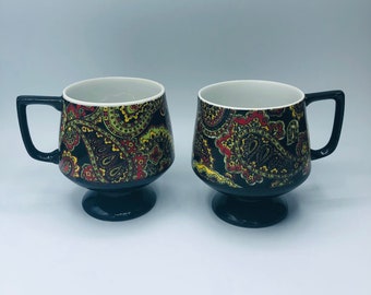Two Vintage Porcelain Pedestal Cups