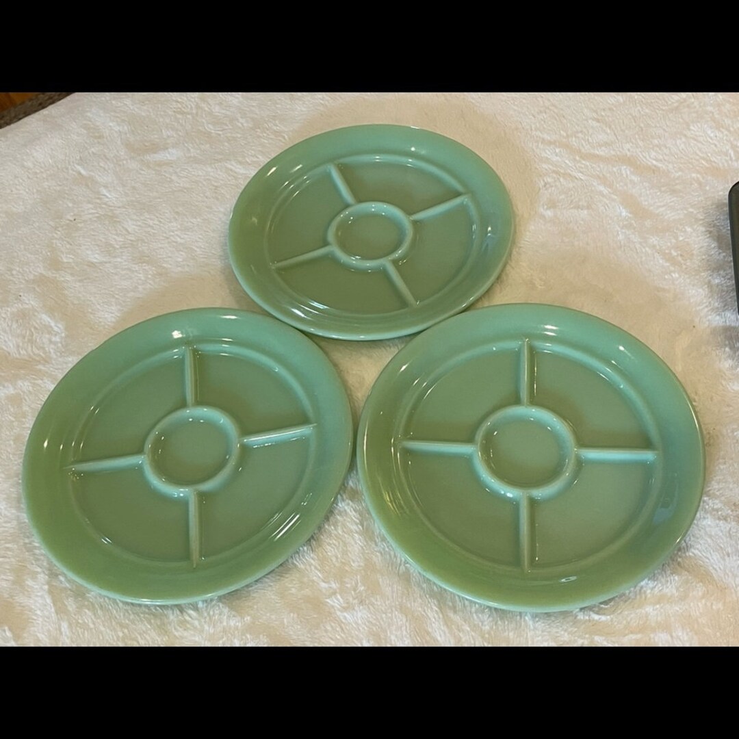 Vintage Fire King Jadeite Divided Plates Sold Individually Etsy