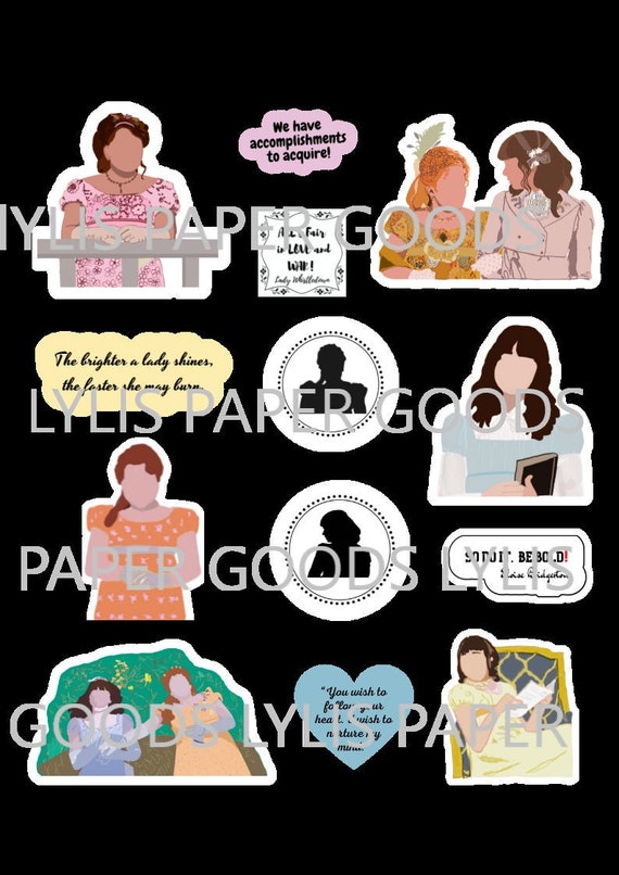 BRIDGERTON STICKERS Bundle Season Two 2 Eloise and Penelope | Etsy