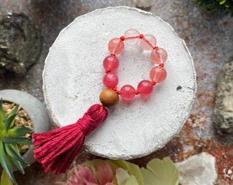 HARMONY mini mala, finger jewel, meditation jewel, small mala in semi-precious stones 8 mm, soothing and relaxing jewel, gift