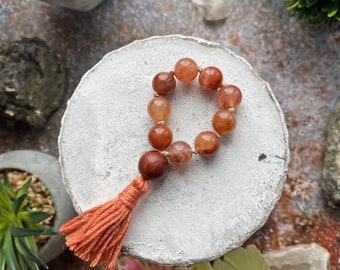 Mini mala HEALING, finger jewel, quartz meditation jewel, small mala in semi-precious stones, soothing and relaxing jewel, gift