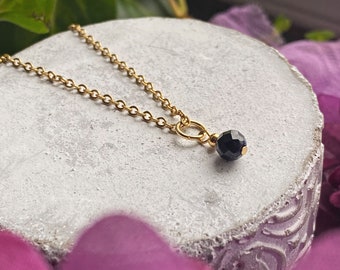 PEGASUS necklace, gold stainless steel, blue goldstone, minimalist jewelry, delicate and elegant jewelry, adjustable necklace, sparkling stone