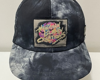 Rare Vintage HAWAIIAN ISLAND CREATION Hat Cap, Neon Color Hat, Colorful hat, abstract design(332)