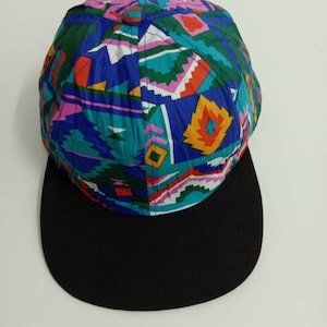 Rare Vintage ABSTRACT Hat,Aztec tribal, sportswear, sport cap, colorful hat 976 image 2