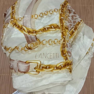 Rare vintage LANCETTI Scarf