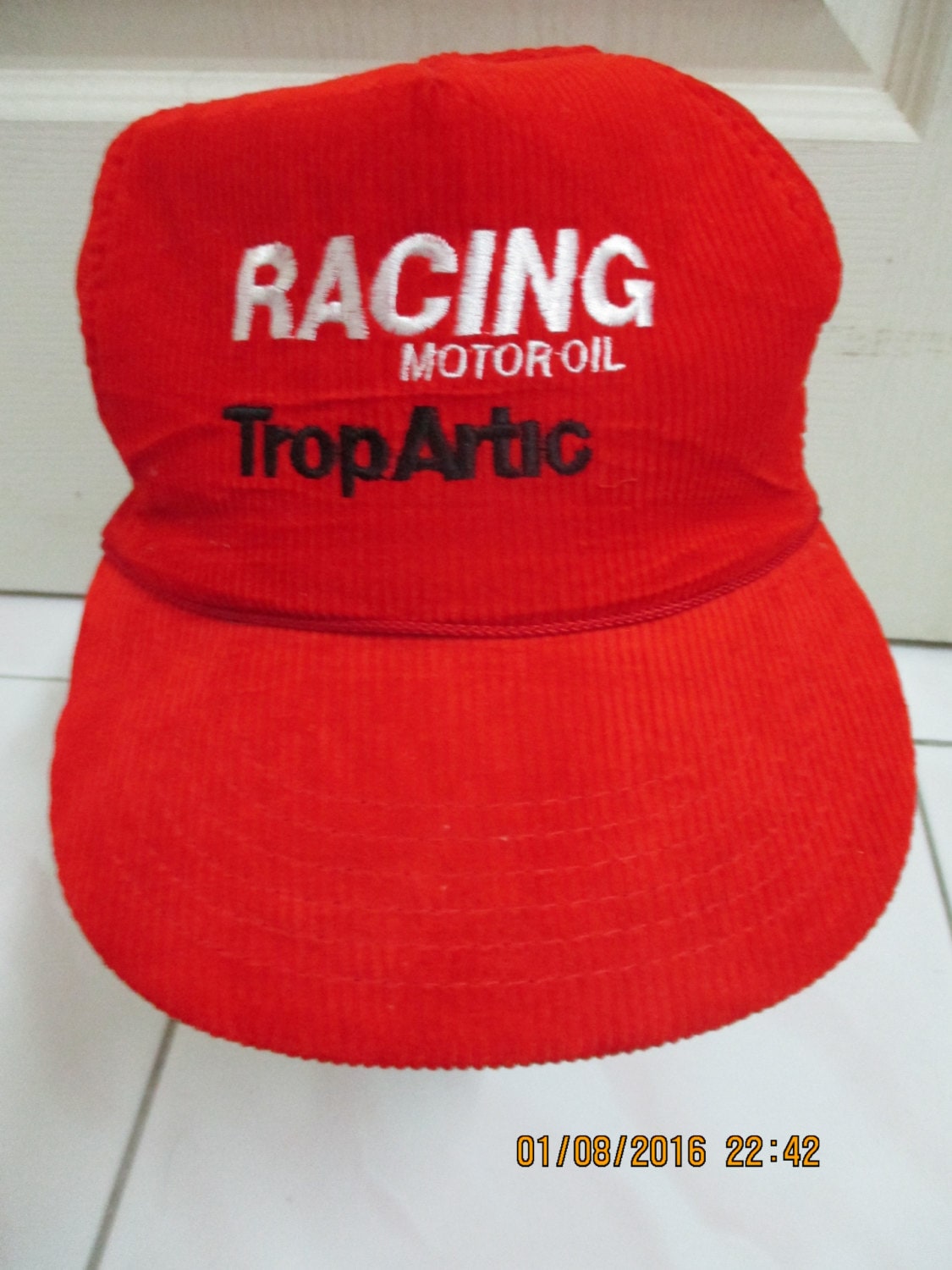 Rare Vintage TROPARTIC Cap, Racing Motor Oil Cap, Racing Cap, Red Color ...