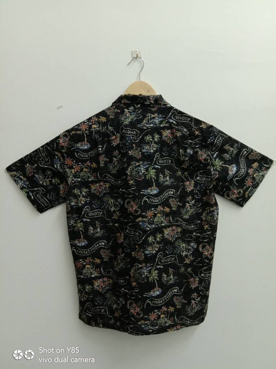 Vintage 90s PIKO Hawaiian shirt, Flower,Aloha,woo… - image 3