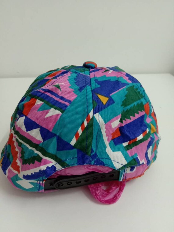 Rare Vintage  ABSTRACT Hat,Aztec tribal, sportswe… - image 4