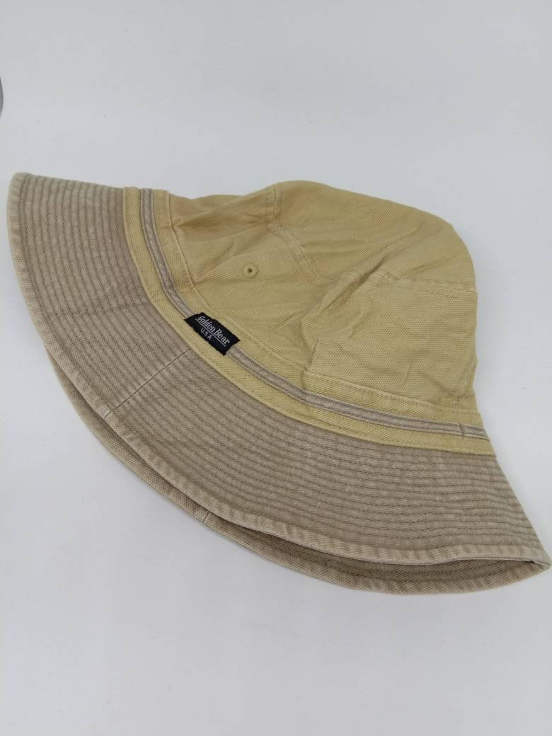Rare Vintage GOLDEN BEAR USA Bucket Hat 