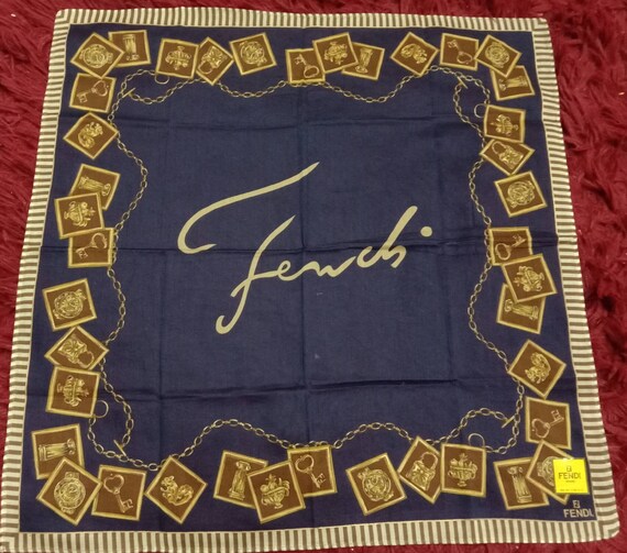 Rare Vintage FENDI handkerchief, fendi, fendi scar