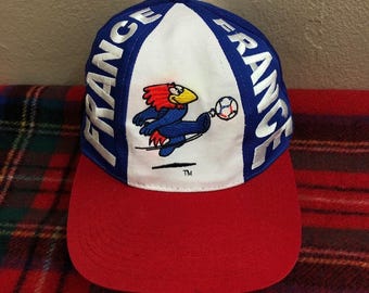 Rare Vintage FRANCE 98 Hat Cap, Big Logo, Embroidered Logo, Fifa