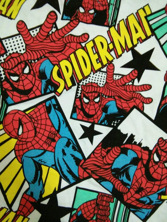 Rare Vintage 90s Spiderman T shirt, Spiderman ful… - image 4