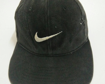 VINTAGE 90s NIKE BIG SWOOSH ADULT WOOL STRAPBACK HAT