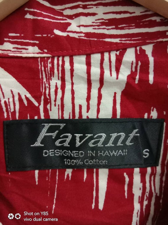 Rare Vintage 90s FAVANT Hawaii shirt, Flower desi… - image 8