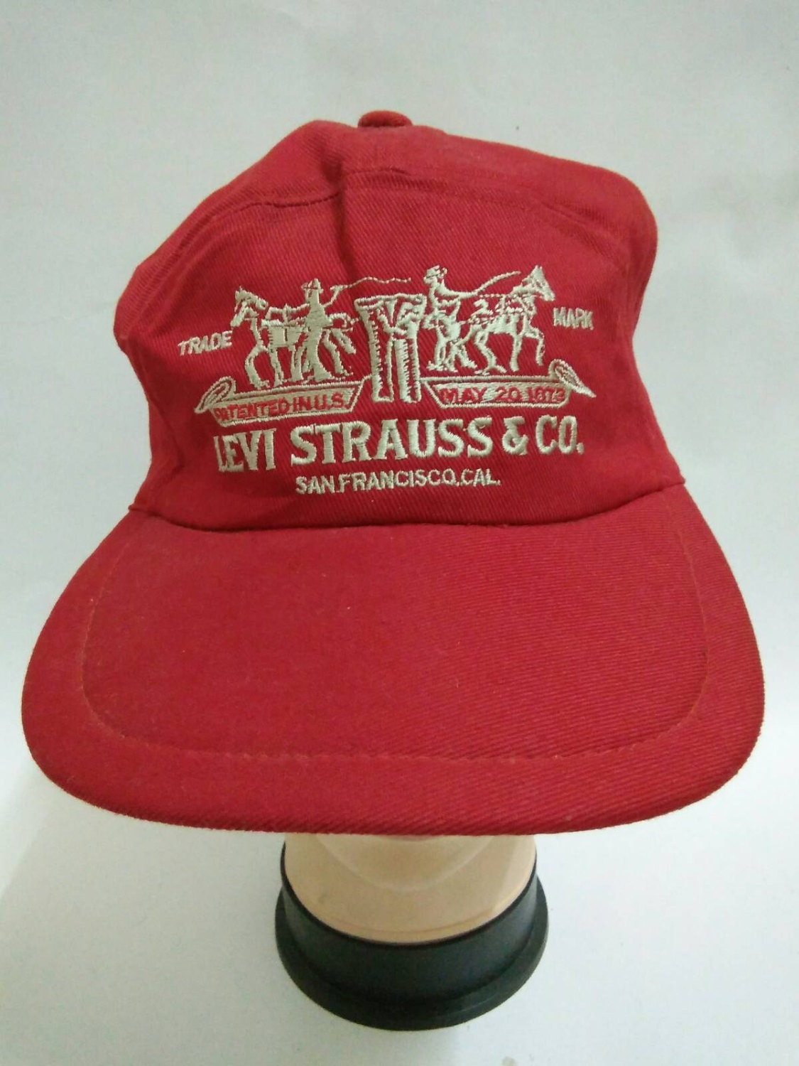 Rare Vintage LEVI STRAUSS CO. Hat Cap Big Logo Embroidered