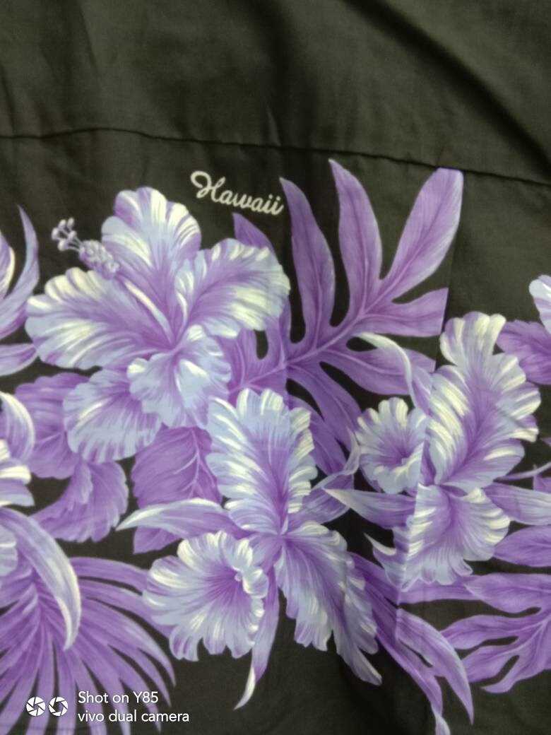 Vintage 80s JADE FASHION Hawaiian Shirt, FLOWER Design, Boho