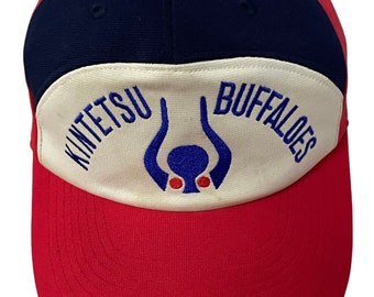 Rare Vintage KINTETSU BUFFALOES by Asics Hat, Vintage Japanese