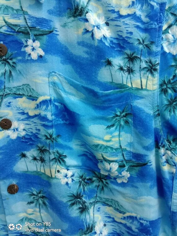 Vintage 80s HAWAIIAN ALOHA TROPICAL shirt, Flower… - image 3