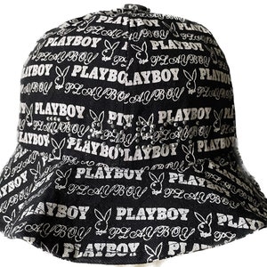 Rare Vintage PLAYBOY Bucket Hat, full print logo, casual, hipster, gift, swag hat(1098)