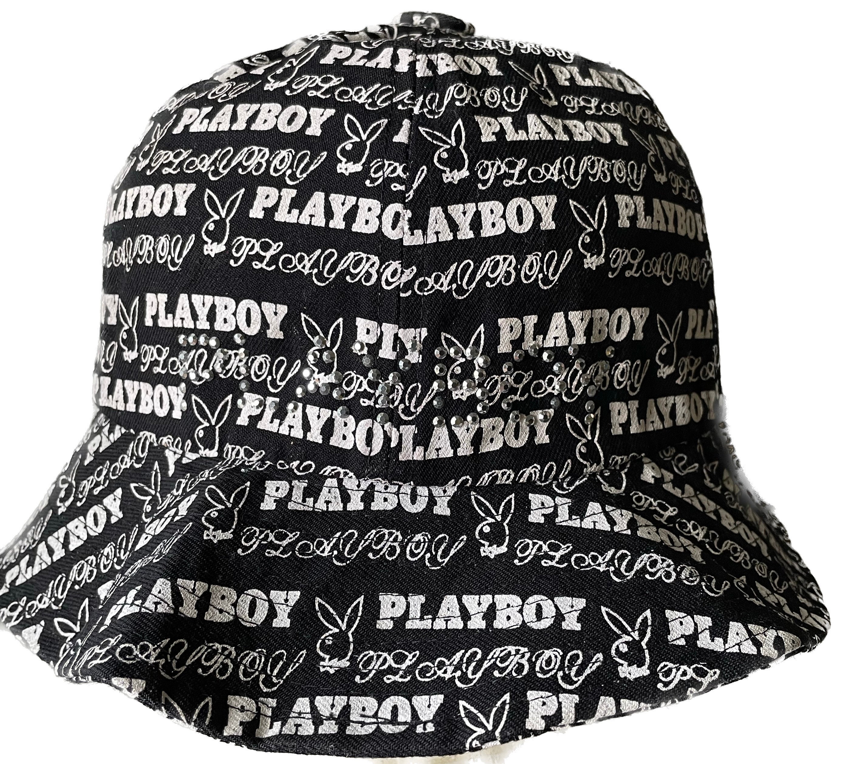 Vintage Playboy Louis Vuitton monogram parody corduroy bucket hat