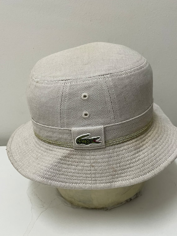 Rare Vintage LACOSTE Bucket Hat Embroidered Logo Casual Etsy