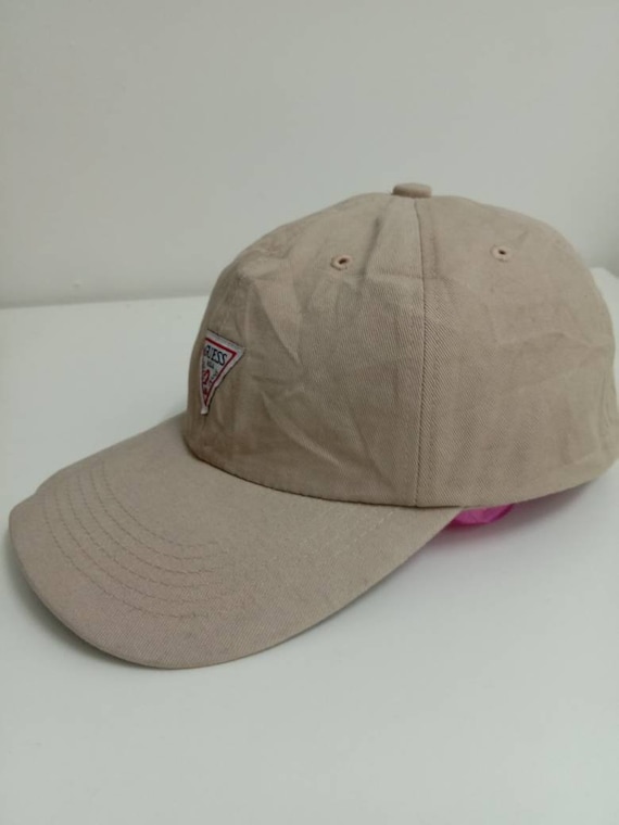 New GUESS EMBROIDERED FAUX SUEDE HAT - BEIGE Guess, Vintage Leather and faux fur jacket, Size L | eBay main image 3