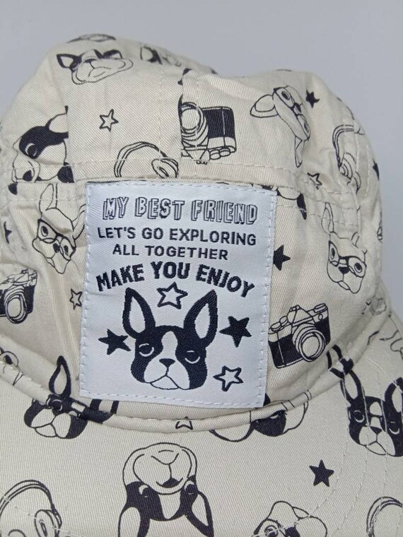 Rare Vintage Dog fullprint hat, my best friend, make you enjoy, bulldogs, kids hat (618) View 3