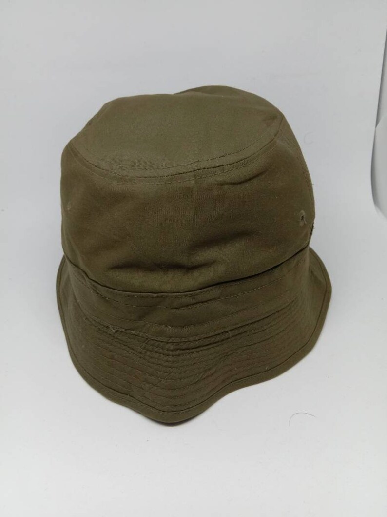 Rare Vintage GREEN OLIVE COLOR Bucket Hat Plain Color Army Etsy Singapore