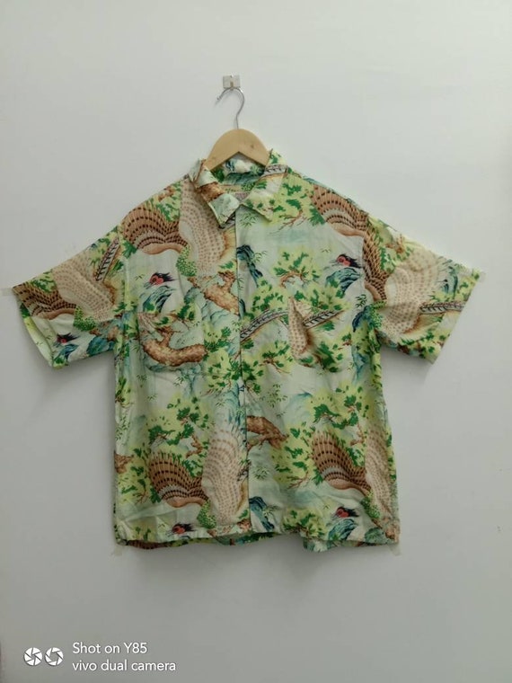 Super Rare Vintage 50s PENNEY'S Hawaiian Shirt, Bird Motive, Nice