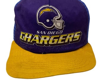 Gorra vintage rara de NEW ERA, ropa deportiva, informal, gorra de los San Diego Chargers, NFL (614a)
