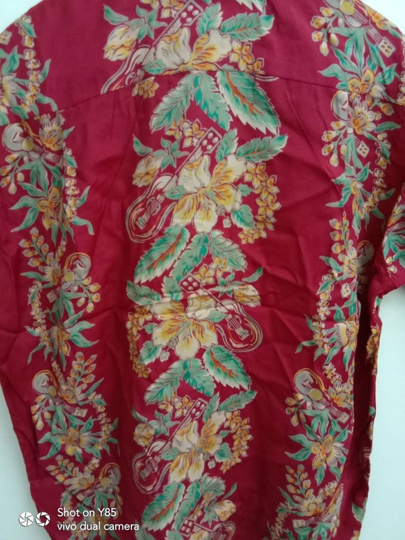 Vintage 90s EDWIN HAWAIIAN shirt, Flower Fullprin… - image 8