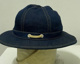 【未使用品！】 Jeans ネイビー バケットハット OS 他２点 希少なヴィンテージジーンズバケットハット、デニムハット（59a