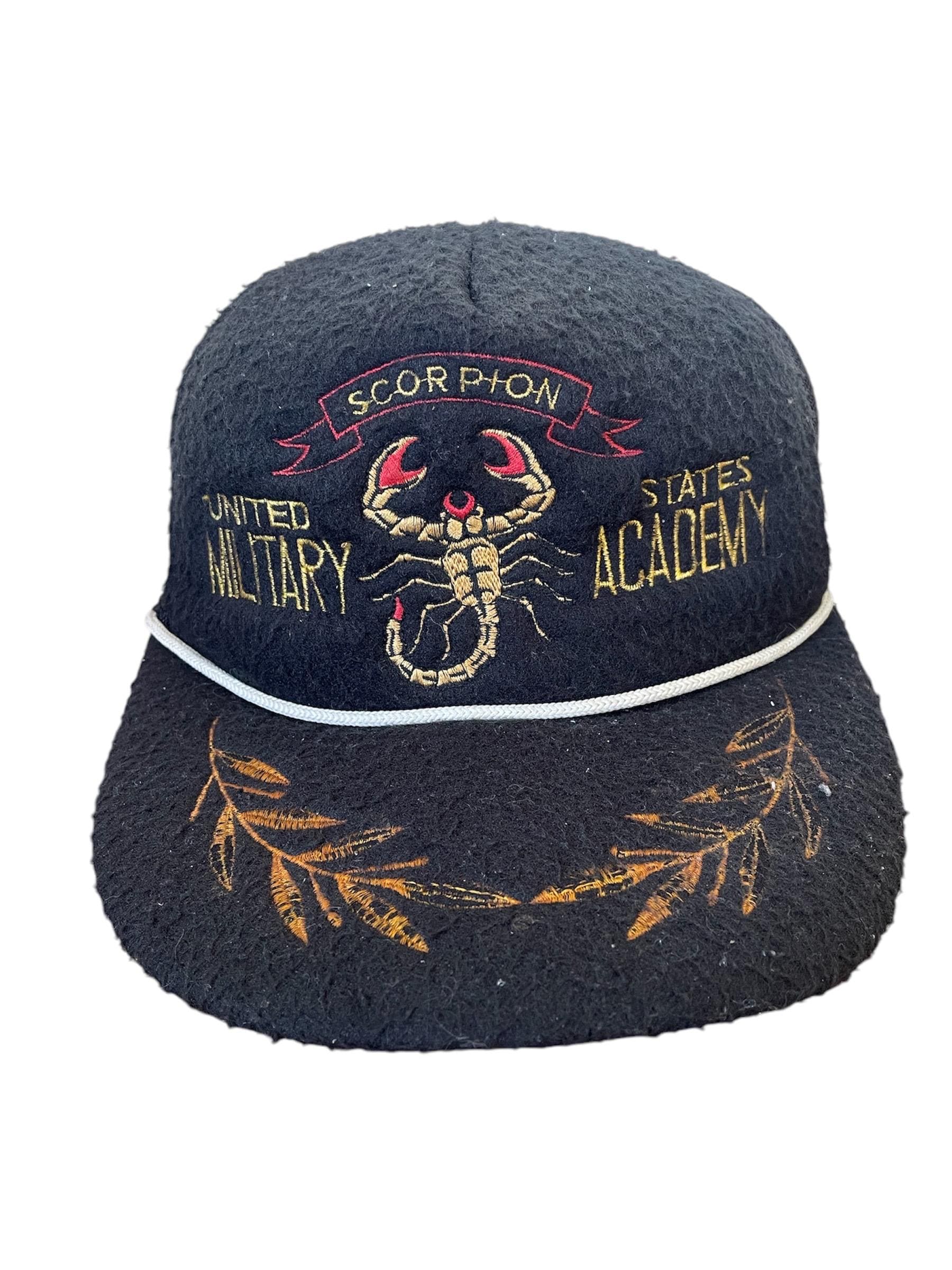 Rare UNITED STATES MILITARY Academy cap, embroidered cap, casual, army, styles, hipster, Scorpion(355a)
