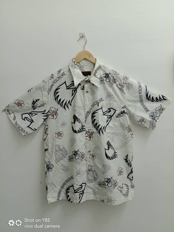 Vintage 90s MAJUN OKINAWA Hawaiian Shirt, 204 Tactical